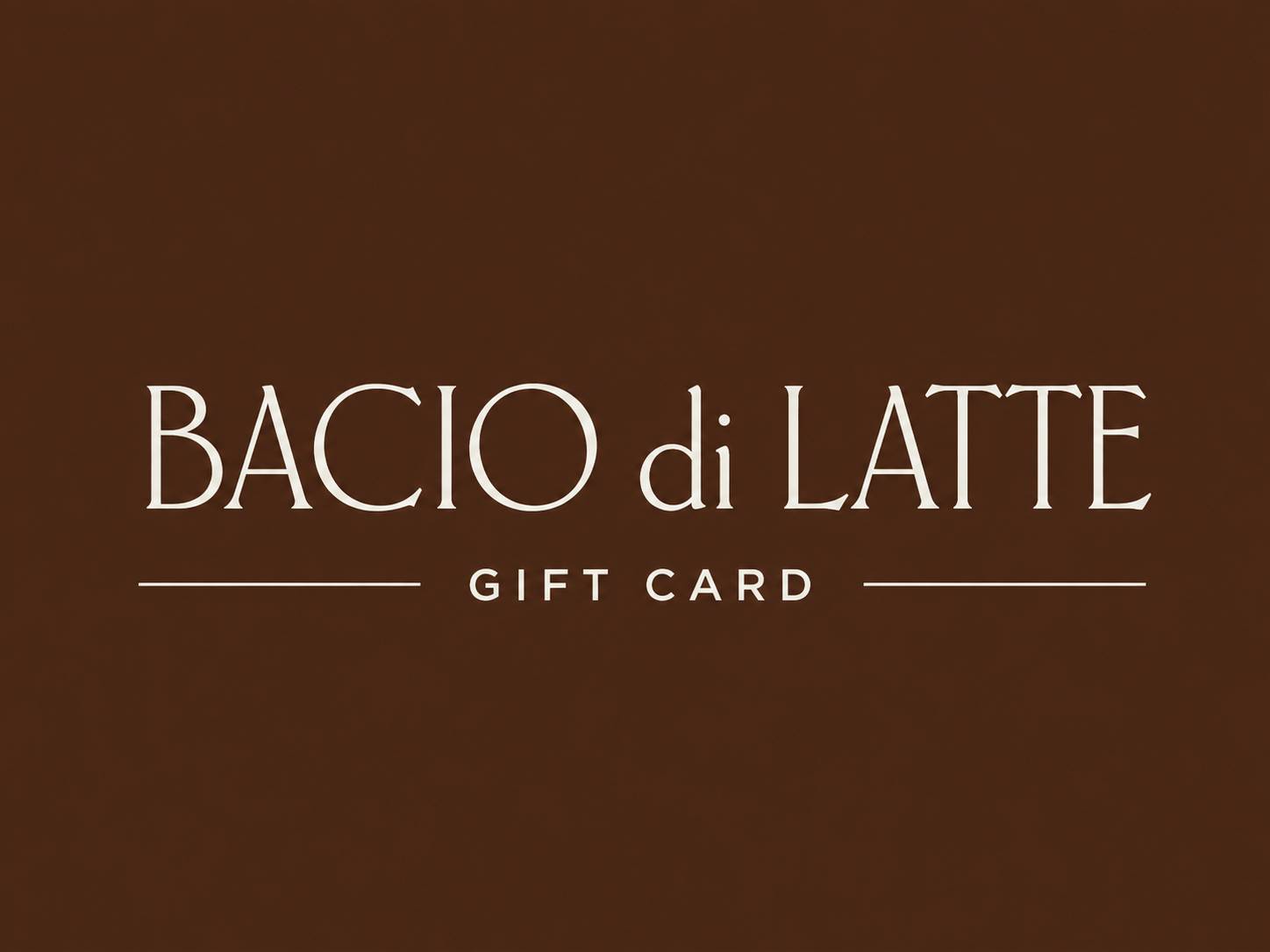 Bacio di Latte Geschenkkarte